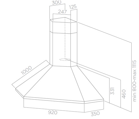 MOLE TurboAIR Corner Hood