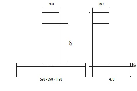 VENERA Kitchen Line T-Shape Hood