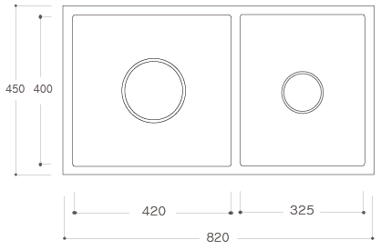 HN8245DL Stainless Steel Korean Inset Sink