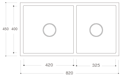 HN8245DS Stainless Steel Korean Inset Sink