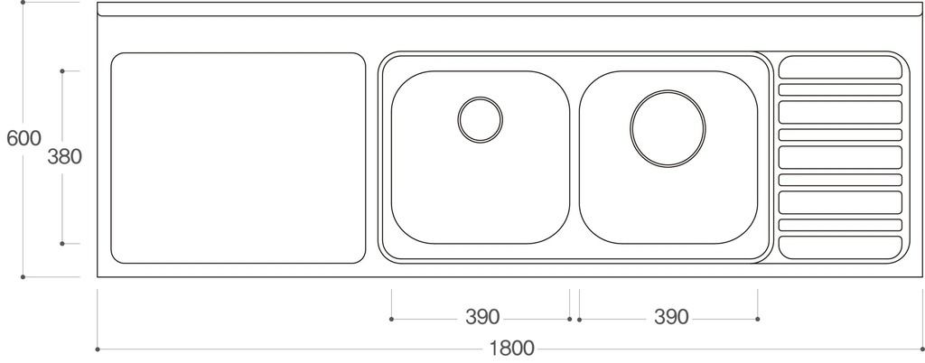 HLSD1800 Stainless Steel Korean Lay-on