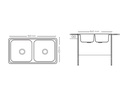 M011 Stainless Steel Inset Double Bowl Kitchen Sink