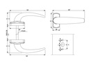 Lunapor double handle for doors