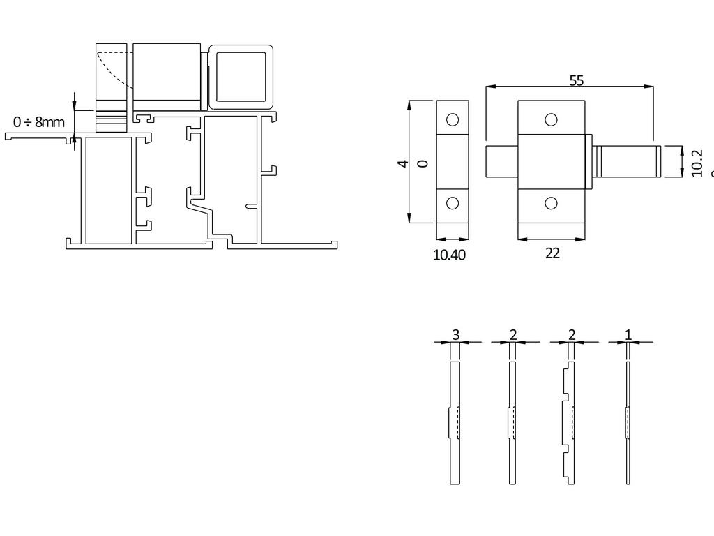 Finger Catch for bottom-hung window