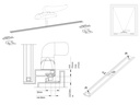 Kit with two closing and opening points foropenings towards the outside