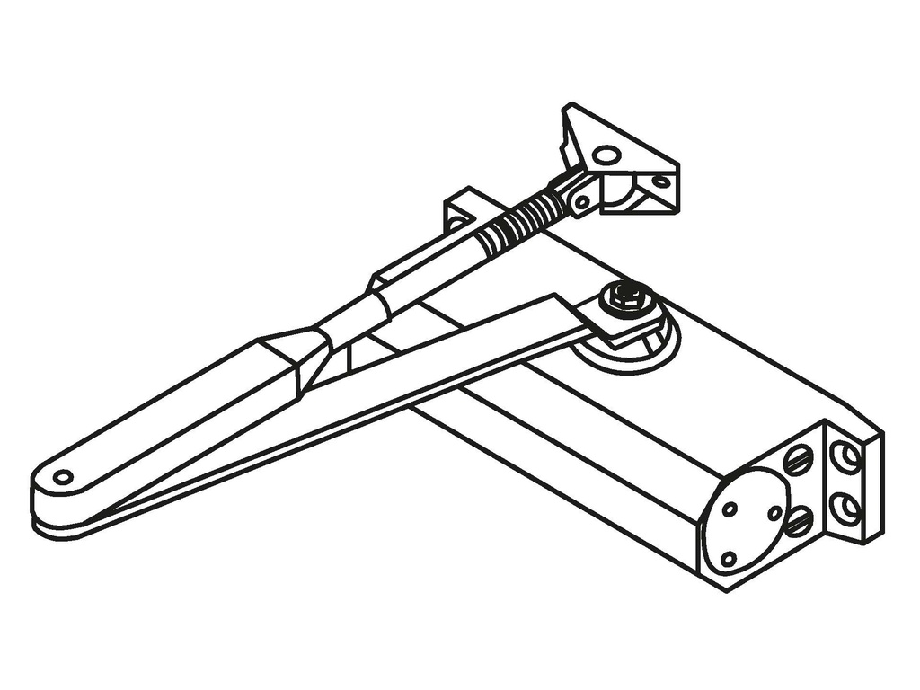 Door Closer-Standard Arm up to 80KG, arm in the center