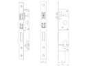 Locks door 30 mm roller, W/O cylinder, with striking plate