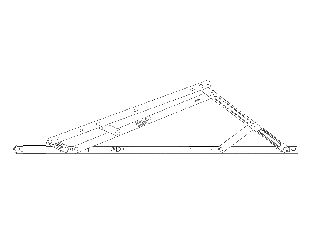 Friction Arm for top hung curtain wall windows