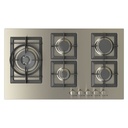 90 cm Jeweline Hob, 5 Gas Burners . Cast Iron Support.Side Wok Burner