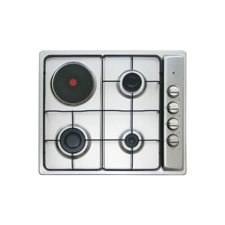 60Cm Side Knobs 3Gas + 1 Electric Plate - Enamel Grids