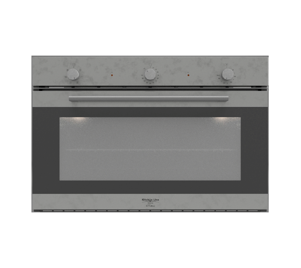 Electric Oven 90 cm, 6 Cooking Functions, Inox-Black (w Cooking Fan)