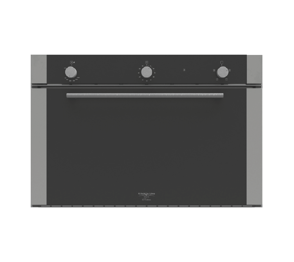 Gas Oven 90 cm with Electric Grill, 4 Cooking Functions, Side Frame (w Cooking Fan)