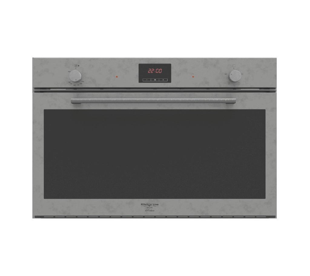 Gas Oven 90 cm with Electric Grill, 4 Cooking Functions, Full Frame (Double Fan)