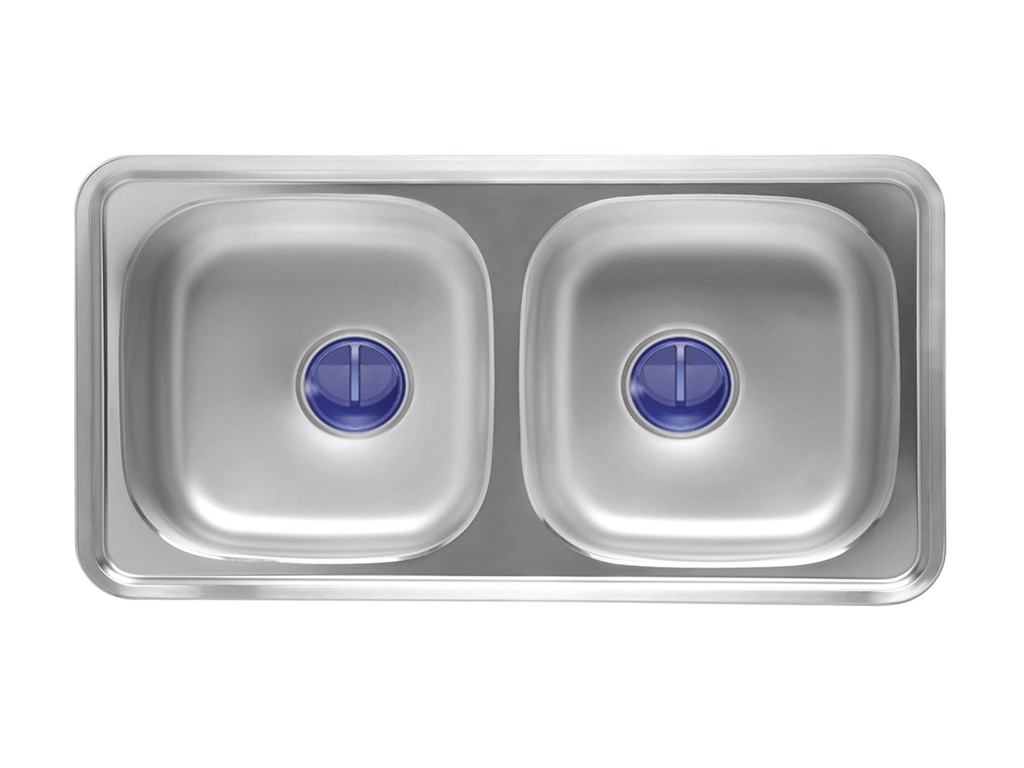 M011 Stainless Steel Inset Double Bowl Kitchen Sink