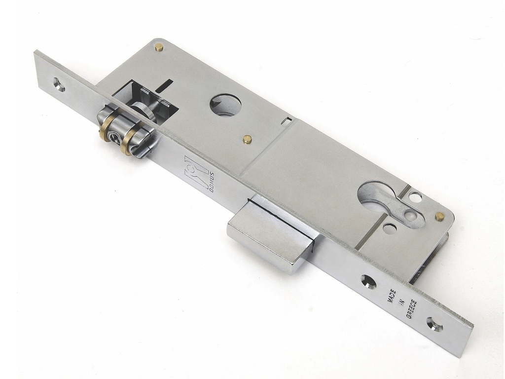 Locks door 30 mm roller, W/O cylinder, with striking plate