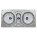 M010 Stainless Steel Inset Triple Bowl Kitchen Sink
