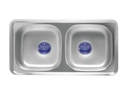 M011 Stainless Steel Inset Double Bowl Kitchen Sink