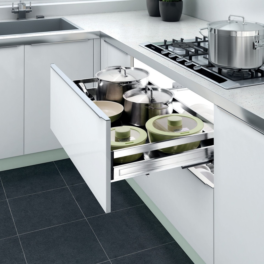 SS Three Side basket - SS201.With soft-close | Saudi Kitchen Line