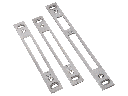 Set of 3 pieces for adjustable striking plates for three points lock for CAMERA profiles