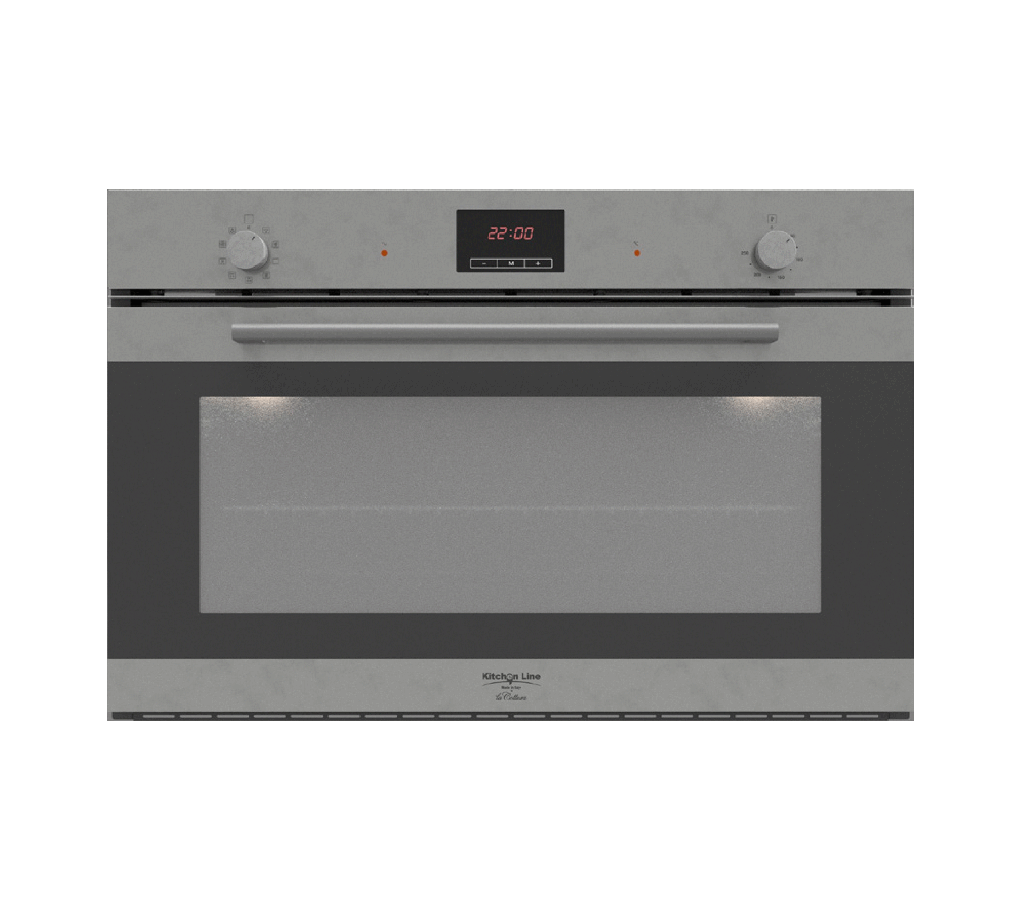 Electric Oven 90 cm, 9 Cooking Functions, Inox-Black (Double Fan ...