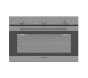 Gas Oven 90 cm with Electric Grill, 2 Cooking Functions, Inox-Black