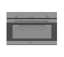 Gas Oven 90 cm with Gas Grill, 4 Cooking Functions, Inox-Black (w Cooking Fan)